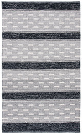 Safavieh Striped Kilim Stk518Z Black/Ivory Rugs.