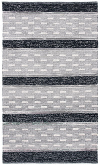 Safavieh Striped Kilim Stk518Z Black/Ivory Area Rug