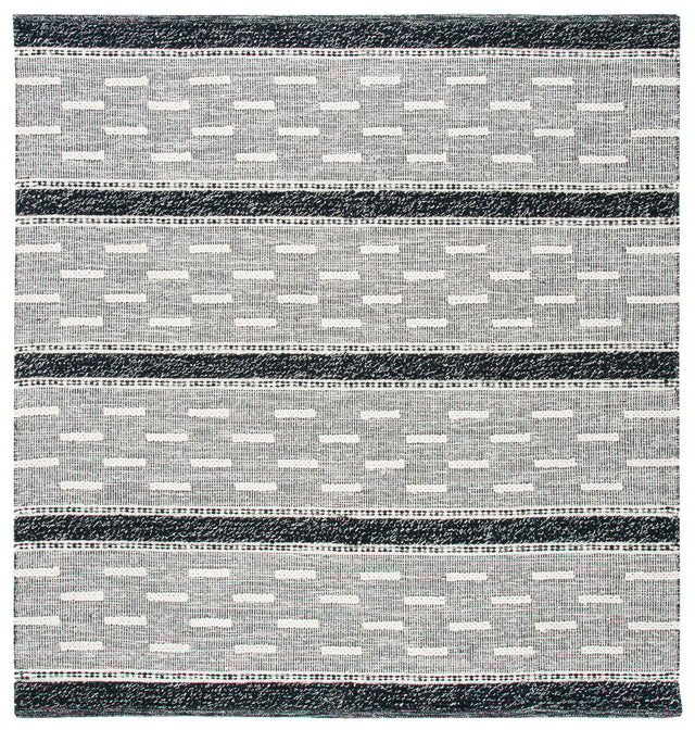 Safavieh Striped Kilim Stk518Z Black/Ivory Area Rug