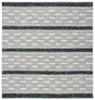 Safavieh Striped Kilim Stk518Z Black/Ivory Rugs.