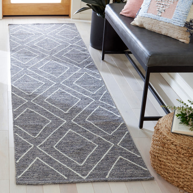 Safavieh Striped Kilim Stk520H Dark Grey Rugs.