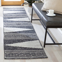 Safavieh Striped Kilim Stk521Z Black/Ivory Area Rug