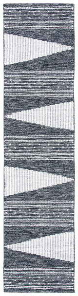 Safavieh Striped Kilim Stk521Z Black/Ivory Rugs.