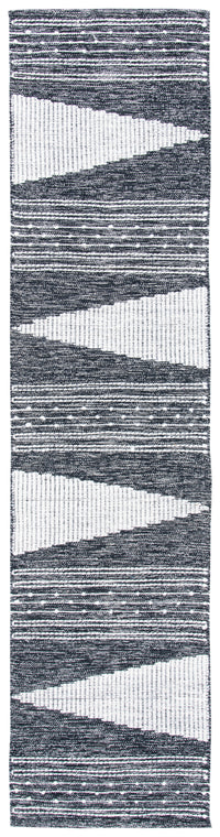 Safavieh Striped Kilim Stk521Z Black/Ivory Area Rug
