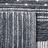 Safavieh Striped Kilim Stk521Z Black/Ivory Rugs.