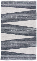 Safavieh Striped Kilim Stk521Z Black/Ivory Rugs.