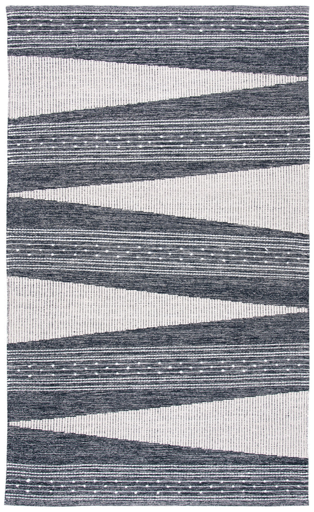 Safavieh Striped Kilim Stk521Z Black/Ivory Area Rug