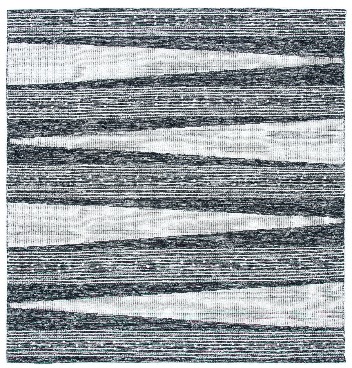 Safavieh Striped Kilim Stk521Z Black/Ivory Rugs.