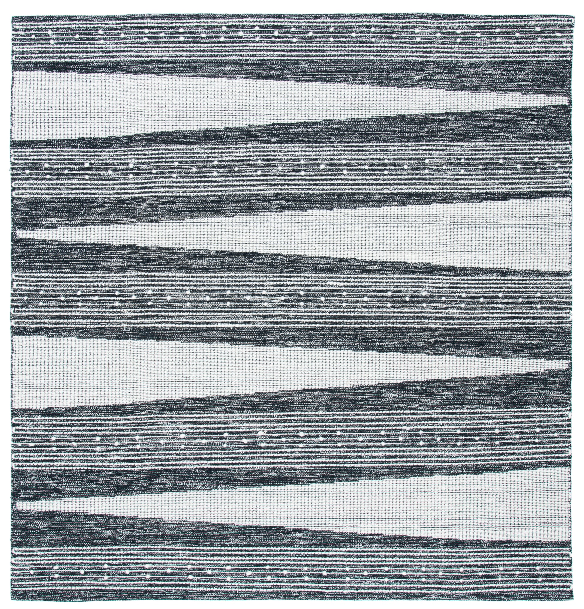 Safavieh Striped Kilim Stk521Z Black/Ivory Area Rug