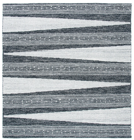 Safavieh Striped Kilim Stk521Z Black/Ivory Area Rug