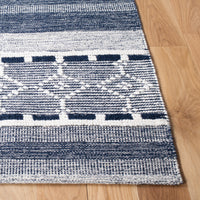 Safavieh Striped Kilim Stk522N Navy/Ivory Area Rug