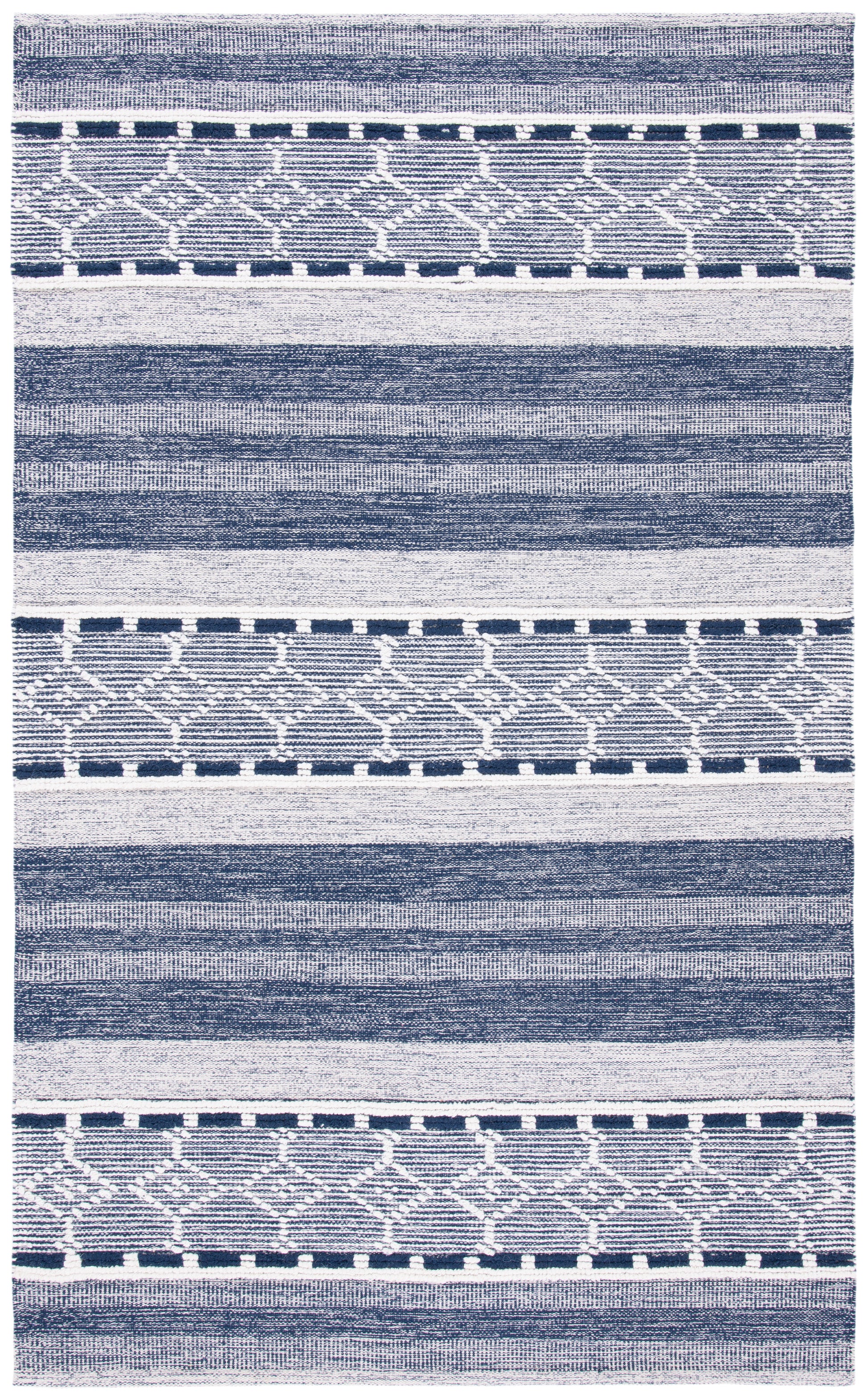 Safavieh Striped Kilim Stk522N Navy/Ivory Area Rug