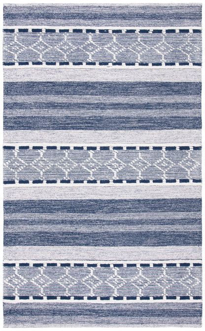 Safavieh Striped Kilim Stk522N Navy/Ivory Area Rug