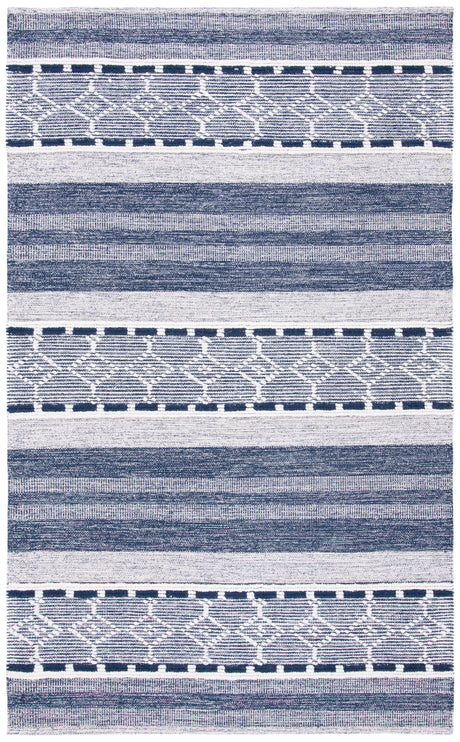 Safavieh Striped Kilim Stk522N Navy/Ivory Area Rug