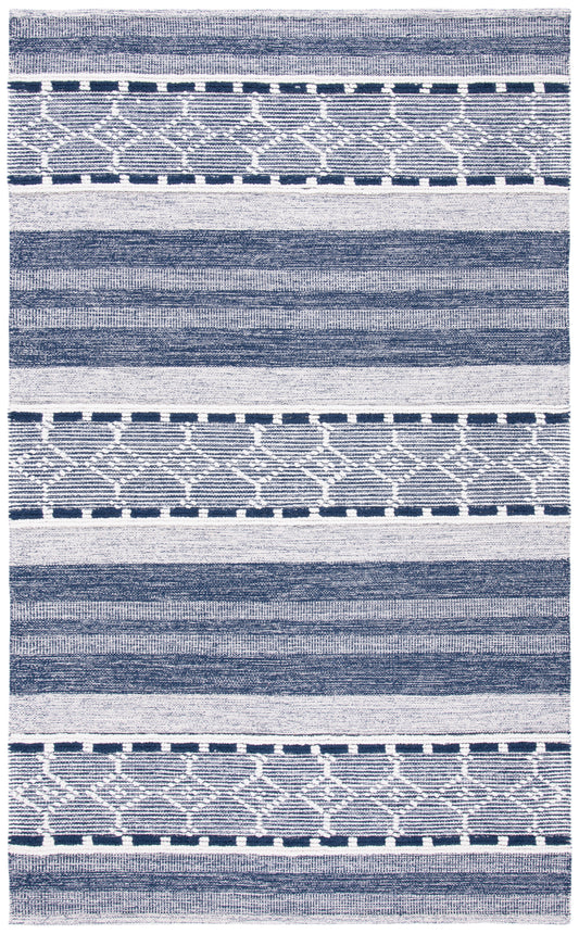 Safavieh Striped Kilim Stk522N Navy/Ivory Area Rug