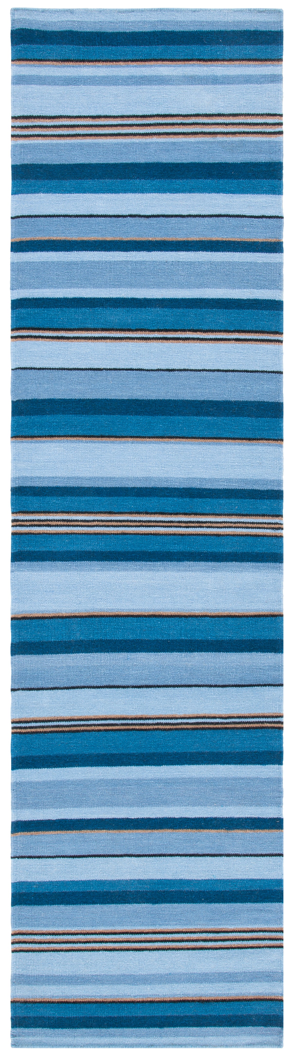 Safavieh Striped Kilim Stk601M Blue/Rust Rugs.