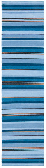 Safavieh Striped Kilim Stk601M Blue/Rust Rugs.