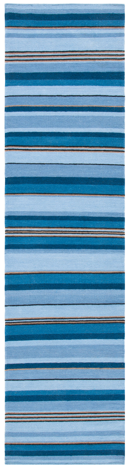 Safavieh Striped Kilim Stk601M Blue/Rust Area Rug