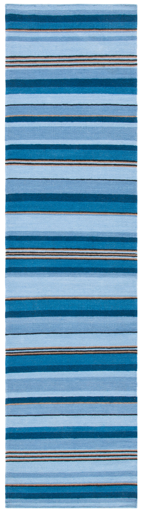 Safavieh Striped Kilim Stk601M Blue/Rust Area Rug