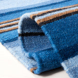Safavieh Striped Kilim Stk601M Blue/Rust Rugs.