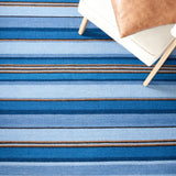 Safavieh Striped Kilim Stk601M Blue/Rust Rugs.