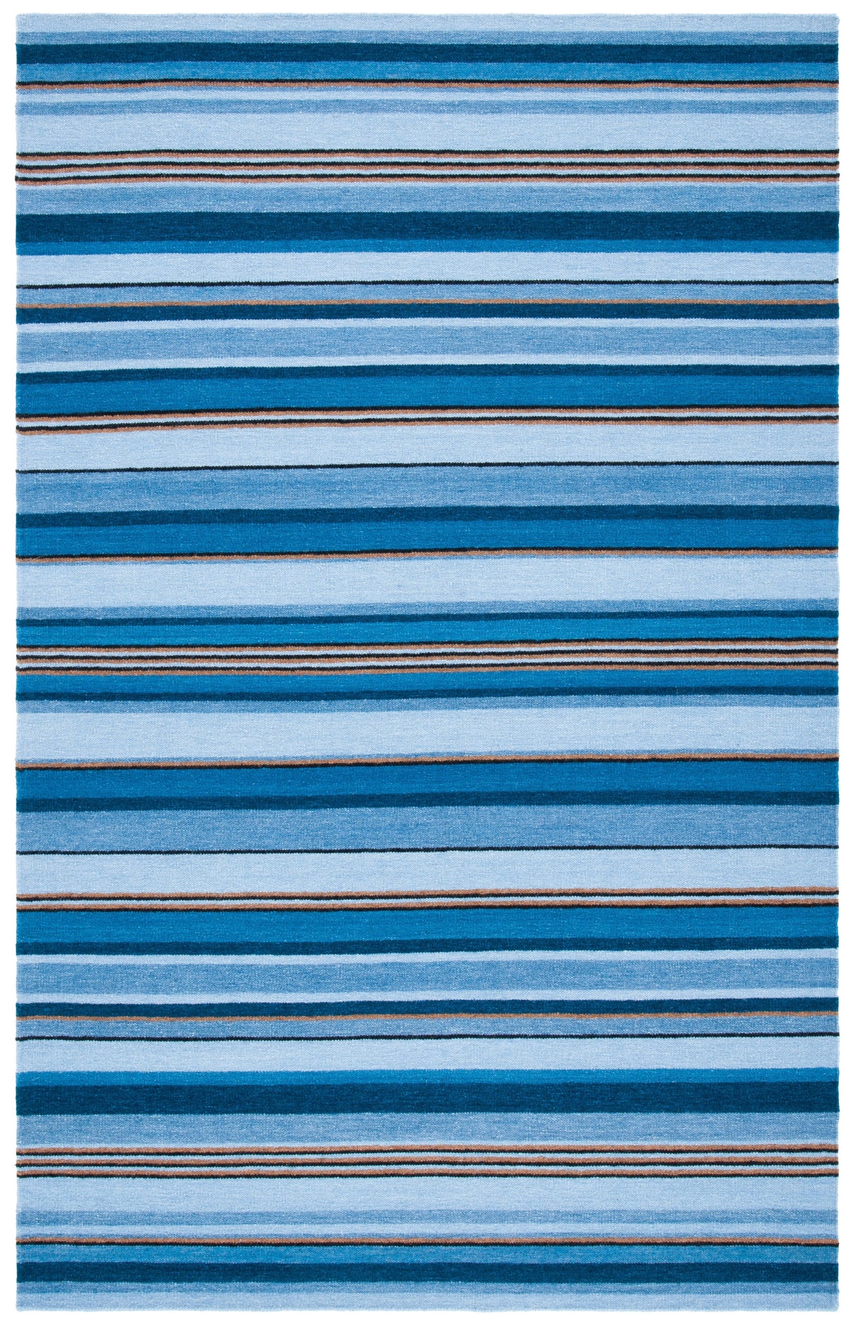 Safavieh Striped Kilim Stk601M Blue/Rust Rugs.