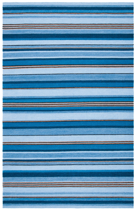 Safavieh Striped Kilim Stk601M Blue/Rust Area Rug