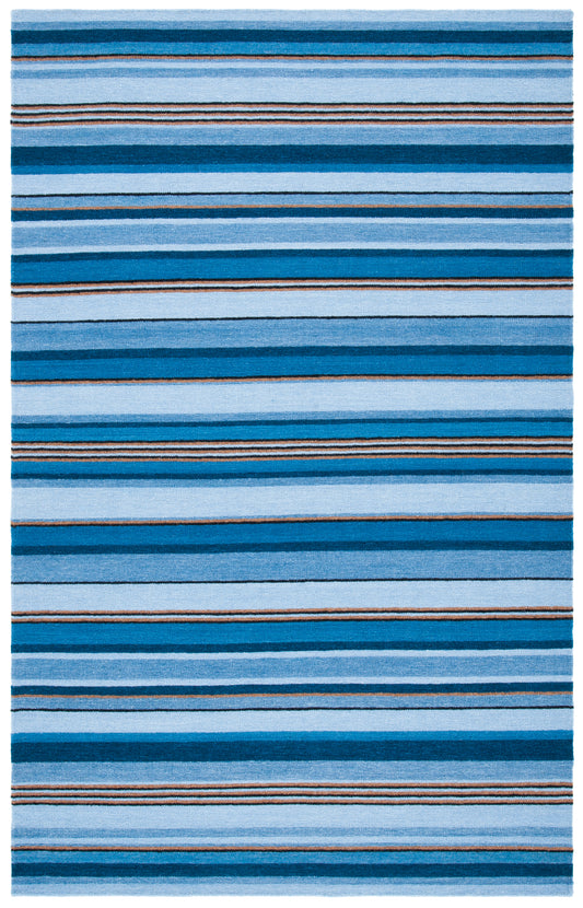 Safavieh Striped Kilim Stk601M Blue/Rust Area Rug