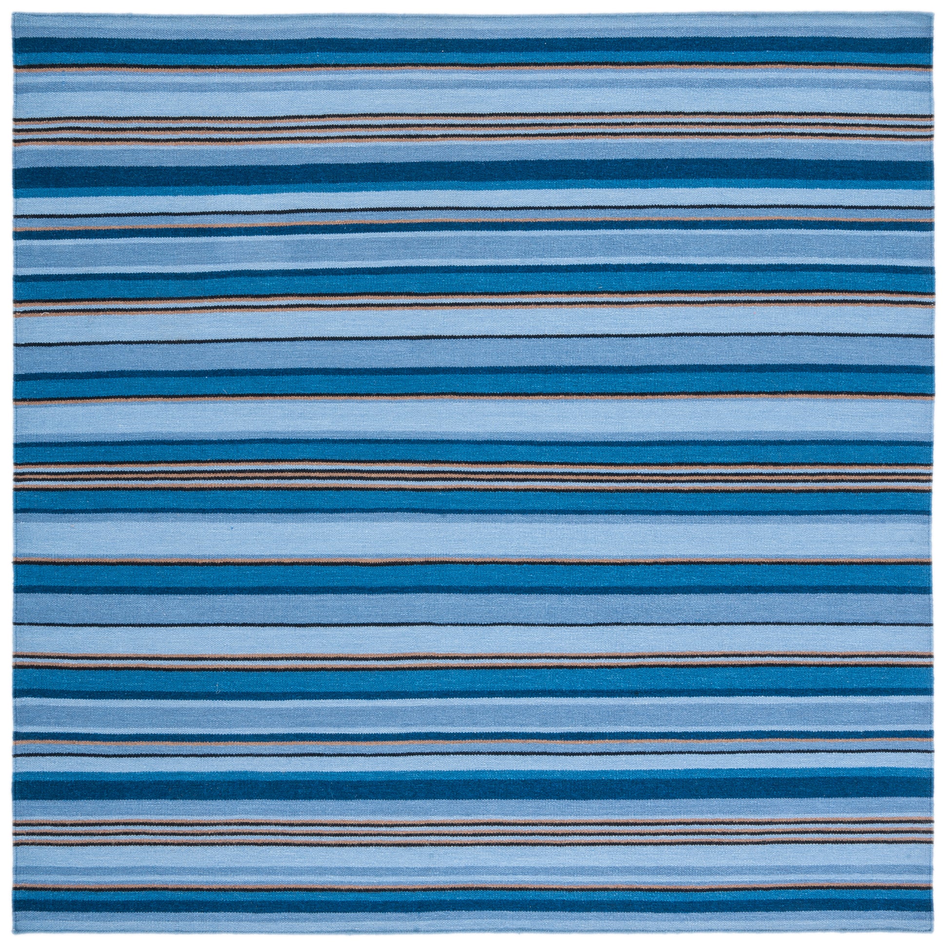 Safavieh Striped Kilim Stk601M Blue/Rust Area Rug