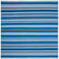 Safavieh Striped Kilim Stk601M Blue/Rust Area Rug