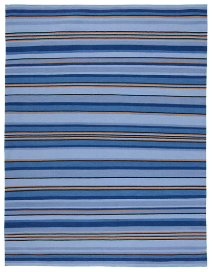 Safavieh Striped Kilim Stk601M Blue/Rust Area Rug