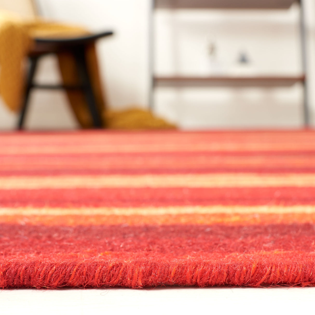 Safavieh Striped Kilim Stk601Q Red Rugs.