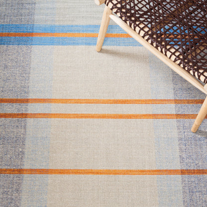 Safavieh Striped Kilim Stk701B Beige/Blue Area Rug