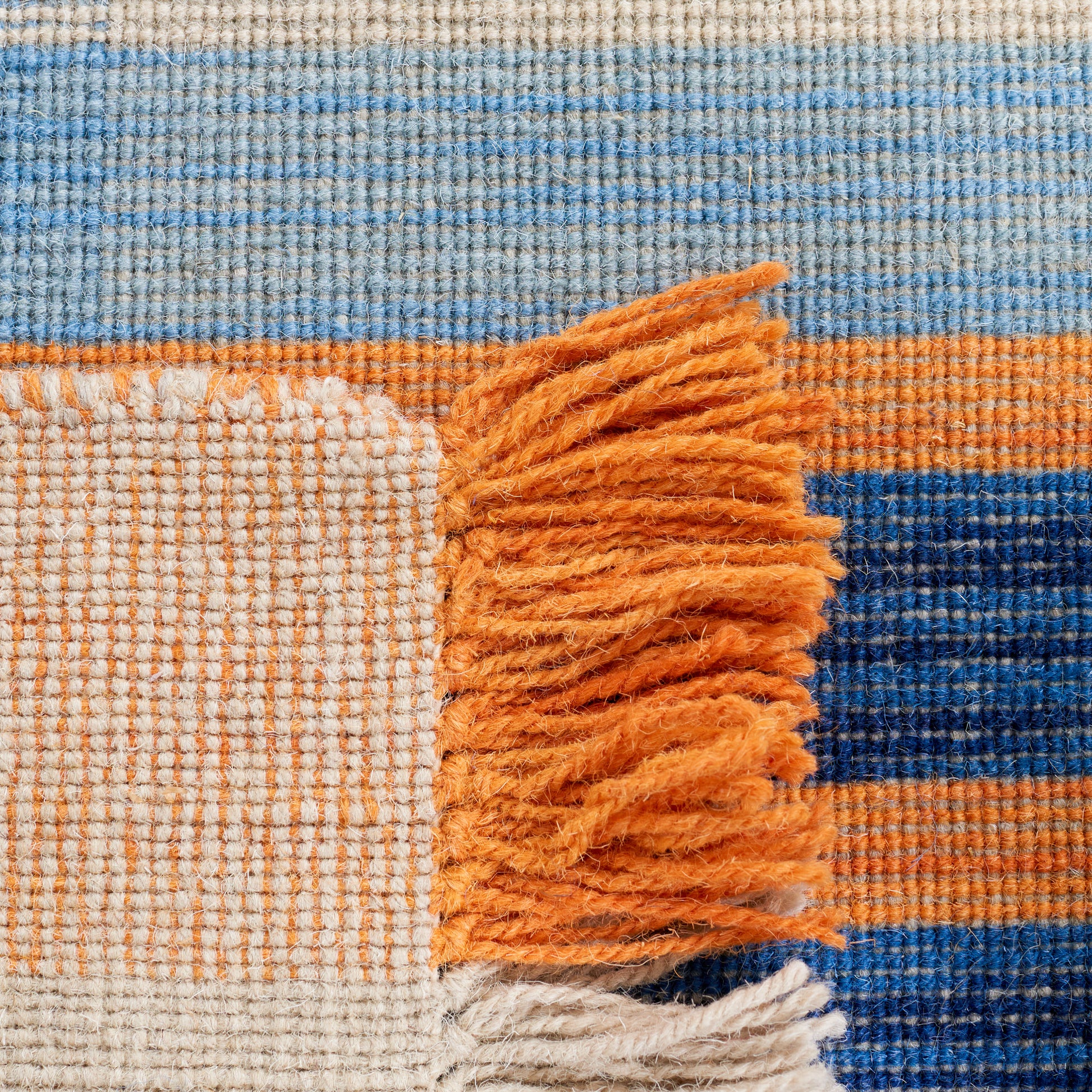 Safavieh Striped Kilim Stk701B Beige/Blue Area Rug