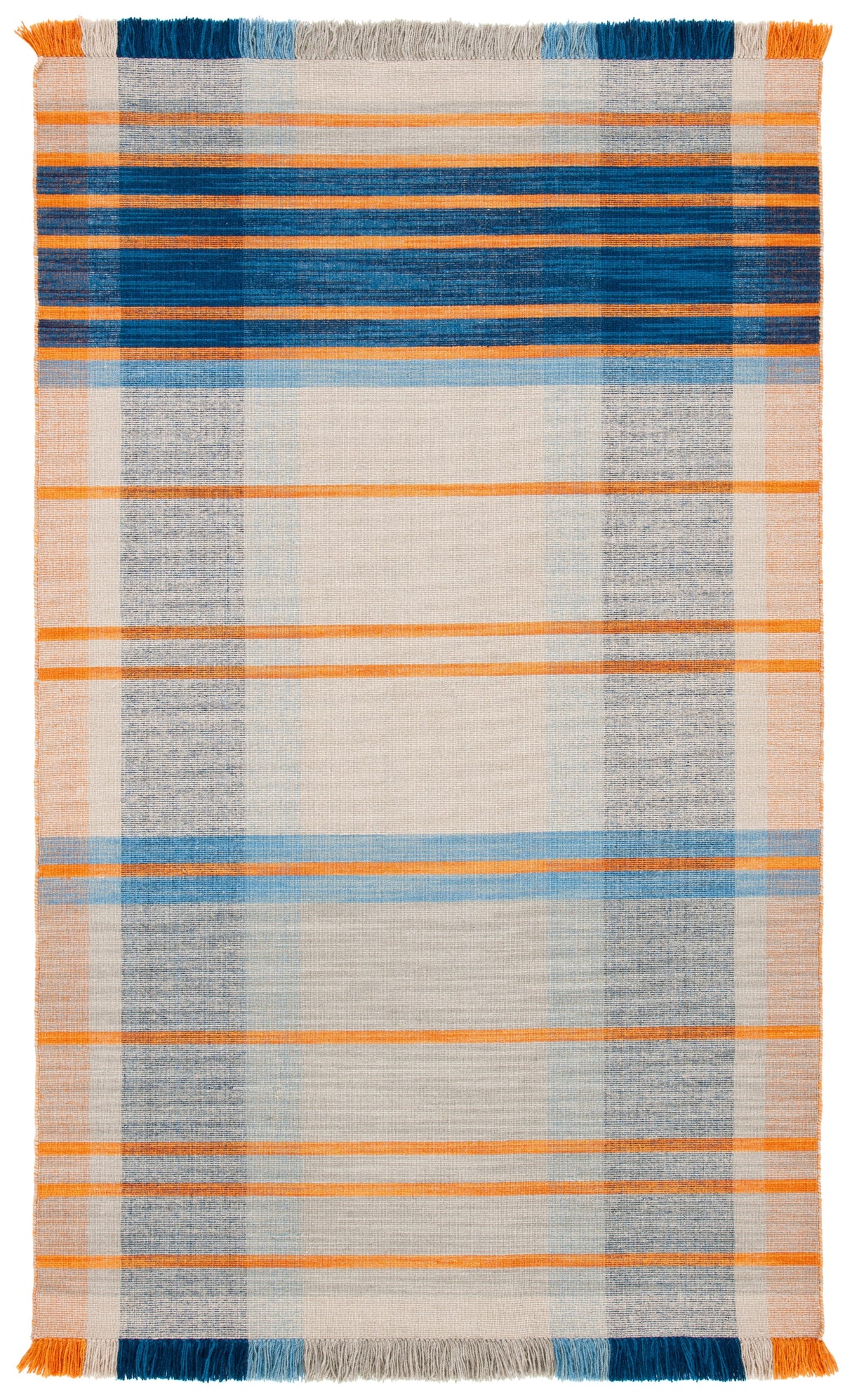 Safavieh Striped Kilim Stk701B Beige/Blue Rug.