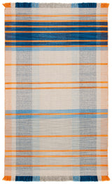 Safavieh Striped Kilim Stk701B Beige/Blue Rug.