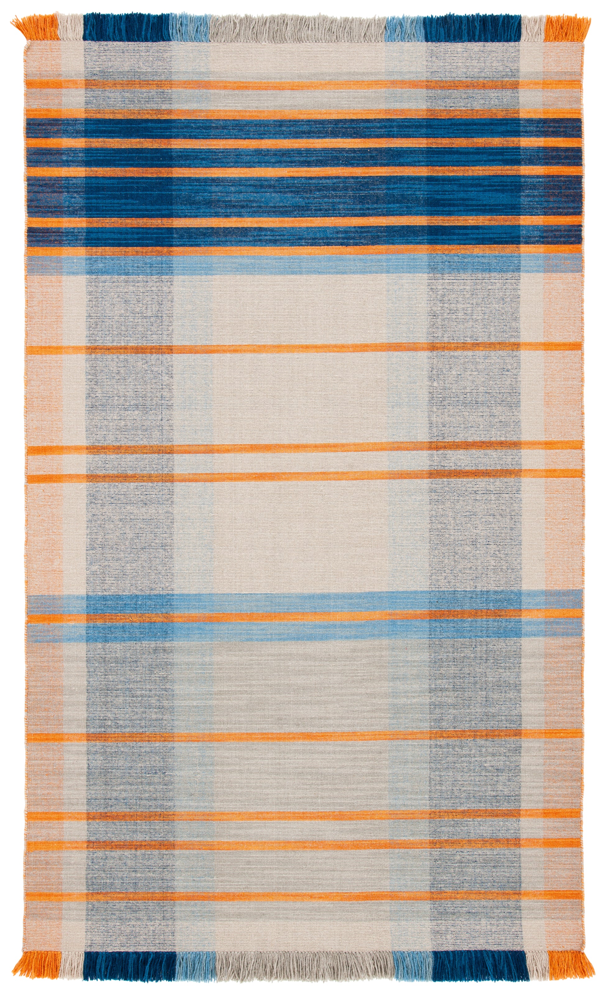 Safavieh Striped Kilim Stk701B Beige/Blue Area Rug