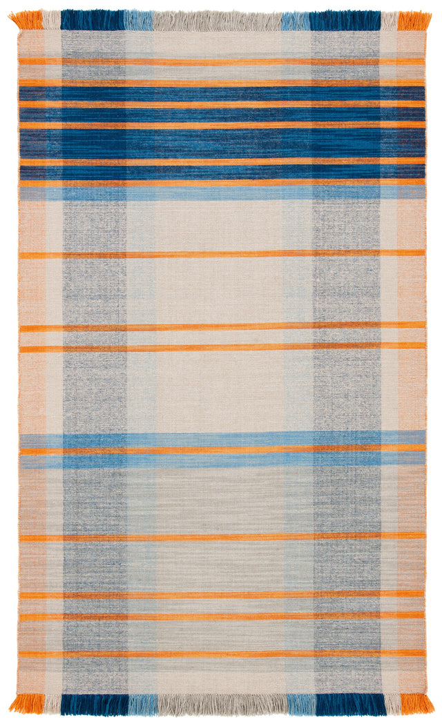 Safavieh Striped Kilim Stk701B Beige/Blue Rug.
