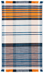Safavieh Striped Kilim Stk702P Orange/Blue Rug.