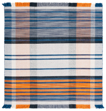 Safavieh Striped Kilim Stk702P Orange/Blue Area Rug