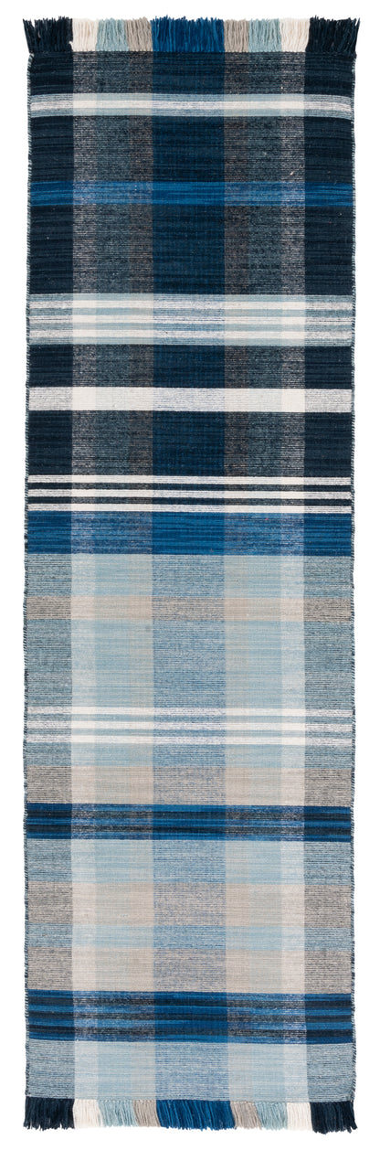 Safavieh Striped Kilim Stk703N Navy/Charcoal Area Rug