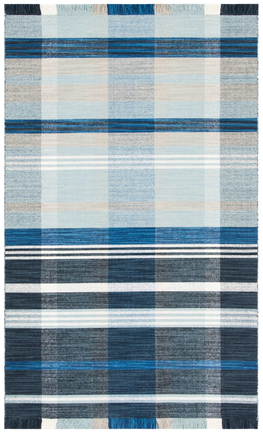 Safavieh Striped Kilim Stk703N Navy/Charcoal Area Rug