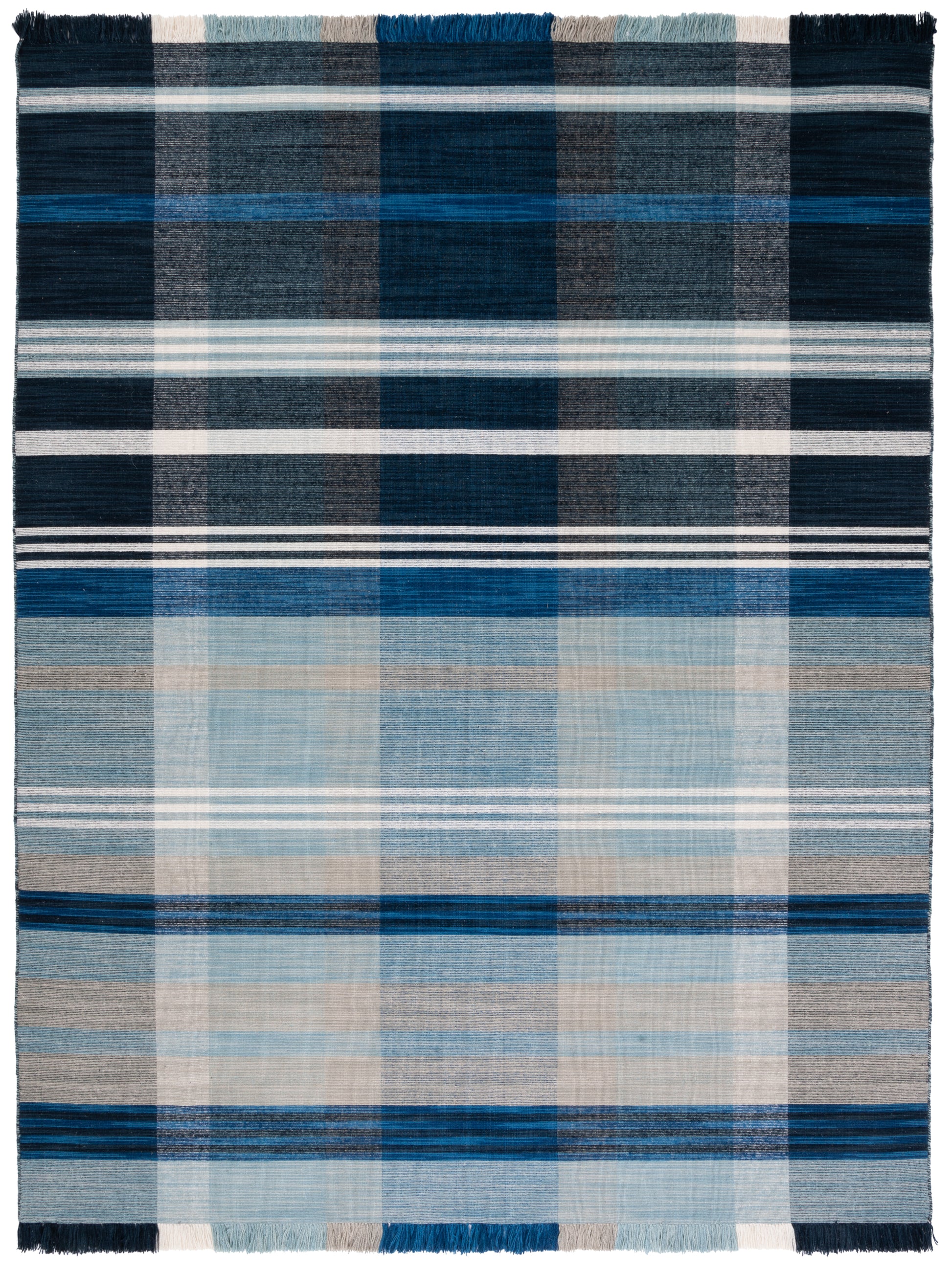 Safavieh Striped Kilim Stk703N Navy/Charcoal Area Rug