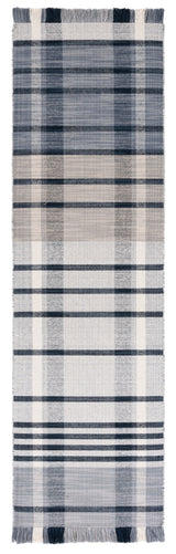 Safavieh Striped Kilim Stk704G Light Grey/Black Rug.