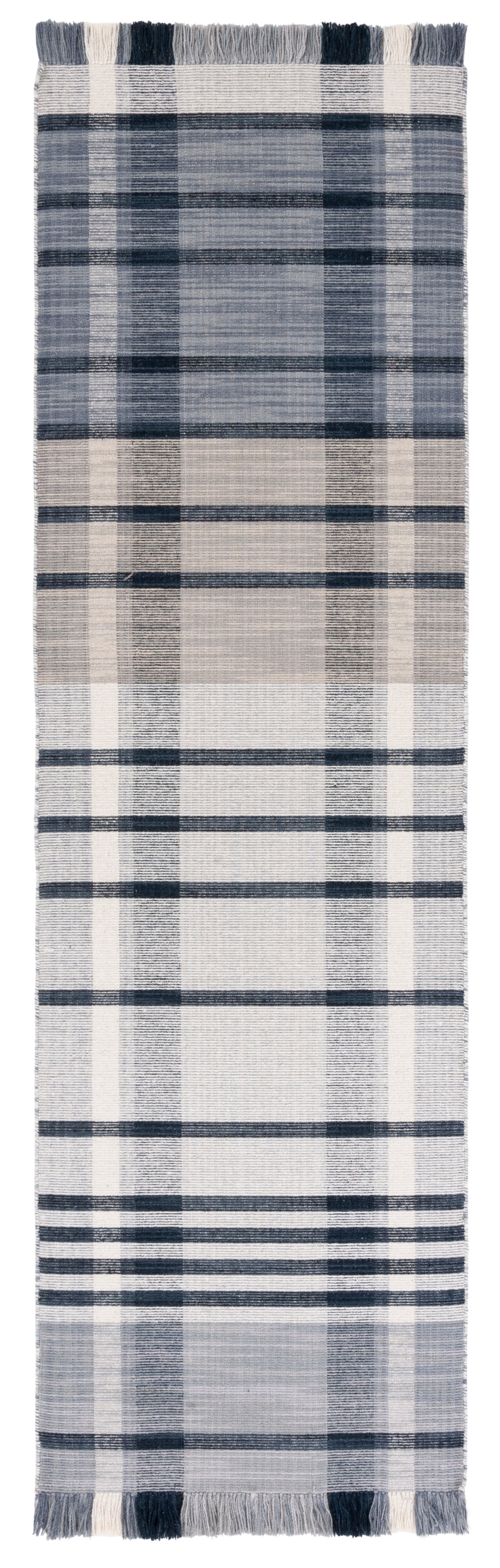 Safavieh Striped Kilim Stk704G Light Grey/Black Area Rug