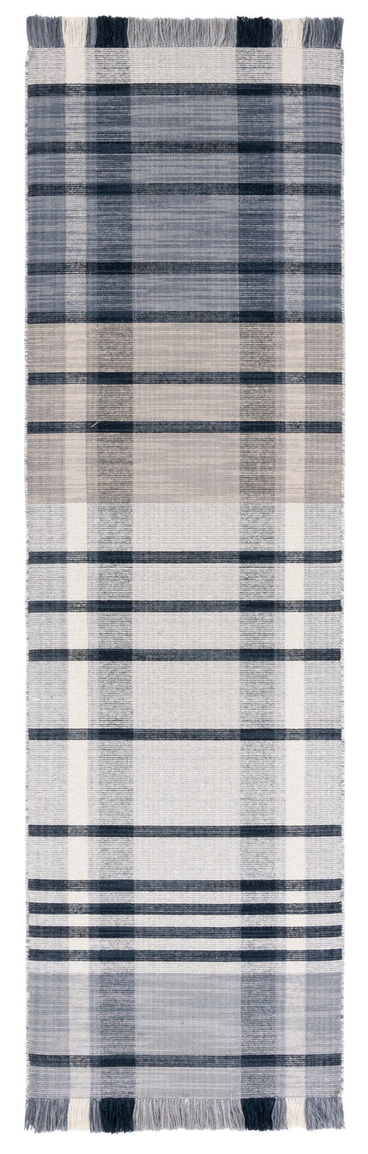 Safavieh Striped Kilim Stk704G Light Grey/Black Area Rug