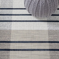 Safavieh Striped Kilim Stk704G Light Grey/Black Area Rug