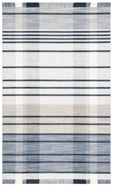 Safavieh Striped Kilim Stk704G Light Grey/Black Rug.