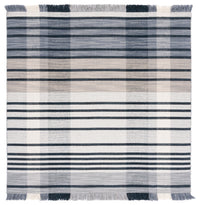 Safavieh Striped Kilim Stk704G Light Grey/Black Area Rug