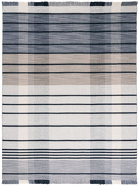 Safavieh Striped Kilim Stk704G Light Grey/Black Area Rug